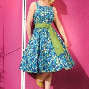 PUG Maria Dress Blue Flowers